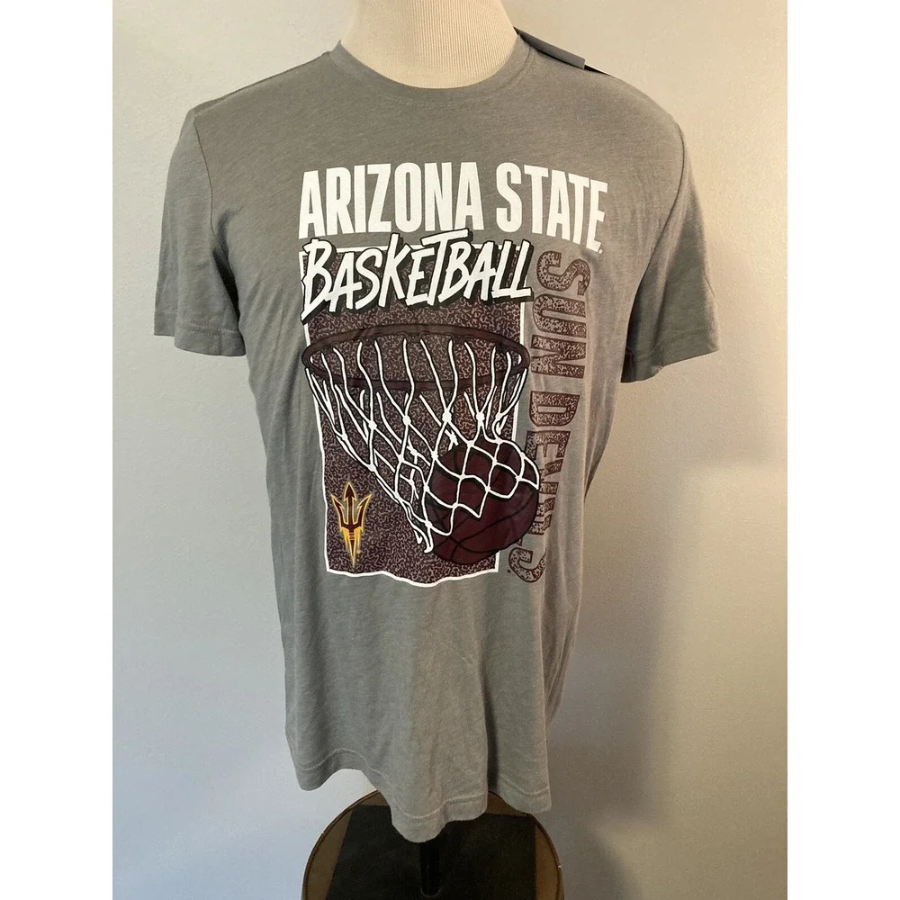 Arizona State‎ Sun Devils Short Sleeve T shirt Adidas Size L Gray